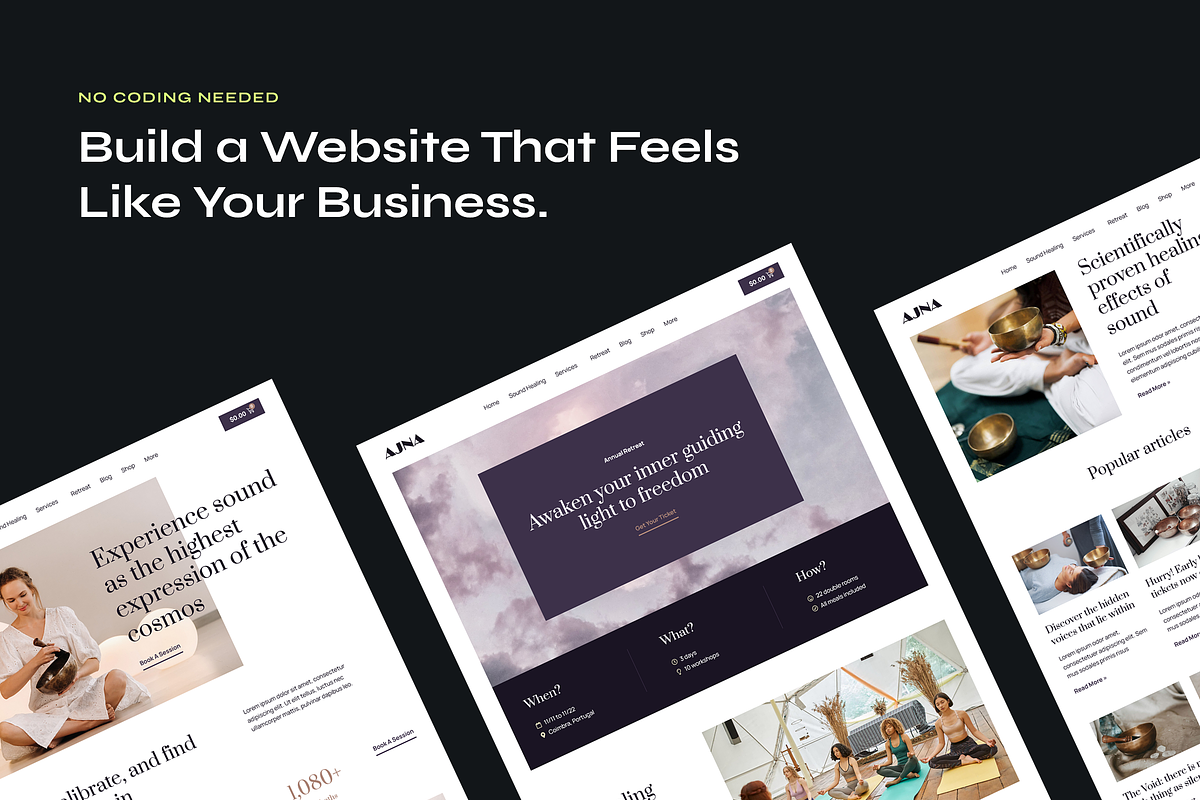 Sound Healing Website Elementor Kit, a WordPress Template by Awakened Templates (Photo 3 of 6)