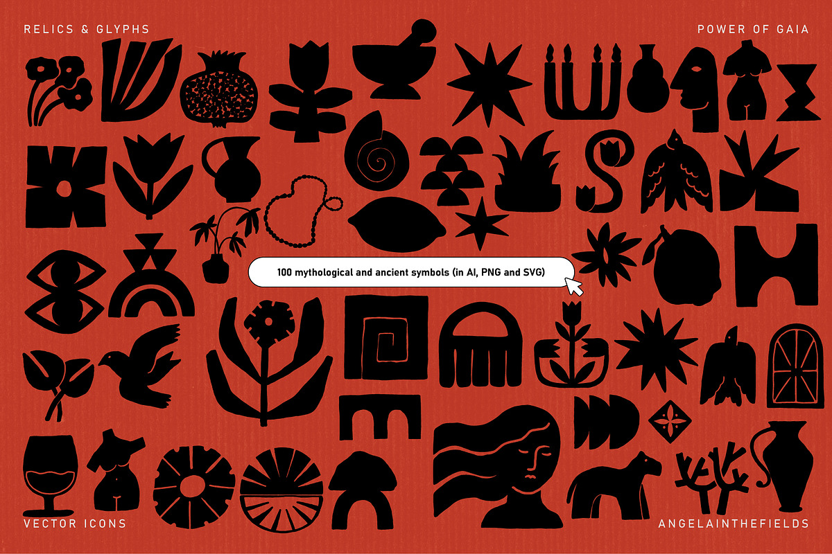 RELICS AND GLYPHS Vector Elements, an Object Graphic by angelainthefields (Photo 6 of 11)