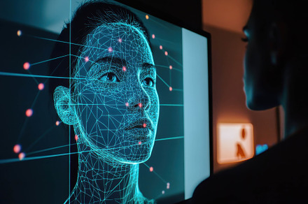 Digital artist examining 3D facial m, a Photo by Tanuart
