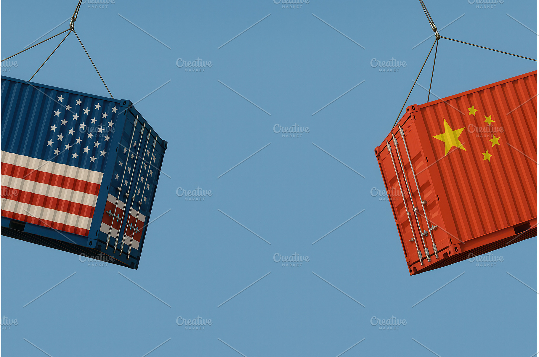 US and China trade war with, a Transportation Photo by Yaroslav Danylchenko