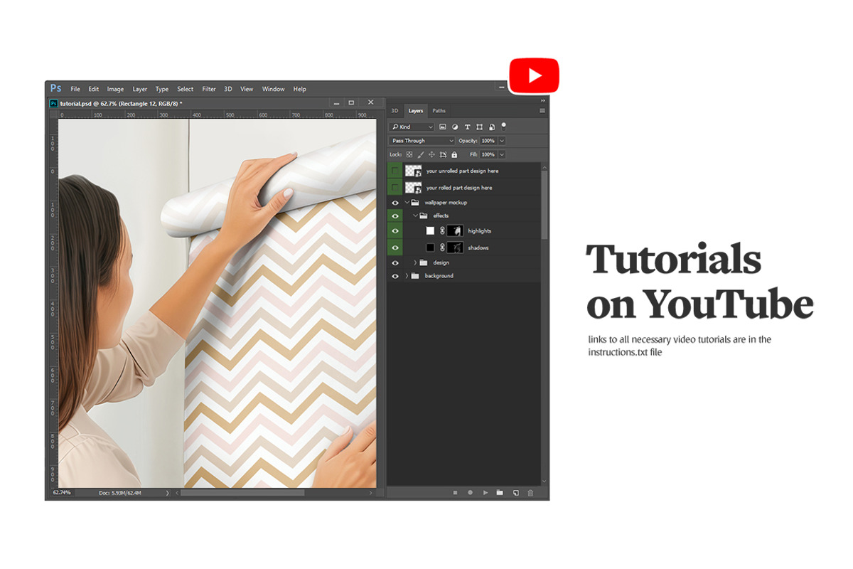 Wallpaper Roll Mockup, a Mockup by rebrandy (Photo 6 of 8)