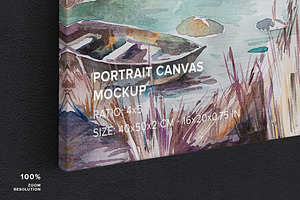 Portrait Canvas Ratio 4x5 Mockup