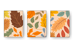Set of colorful textured autumn, an Illustration by Tati_Kli