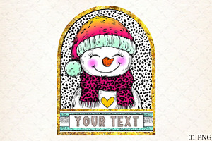 Snowman Coquette glitter Snowman png, an Illustration by Libby Wishes