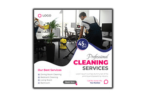 Cleaning Service Flyer Design, a Flyer Template by YUDesignStore