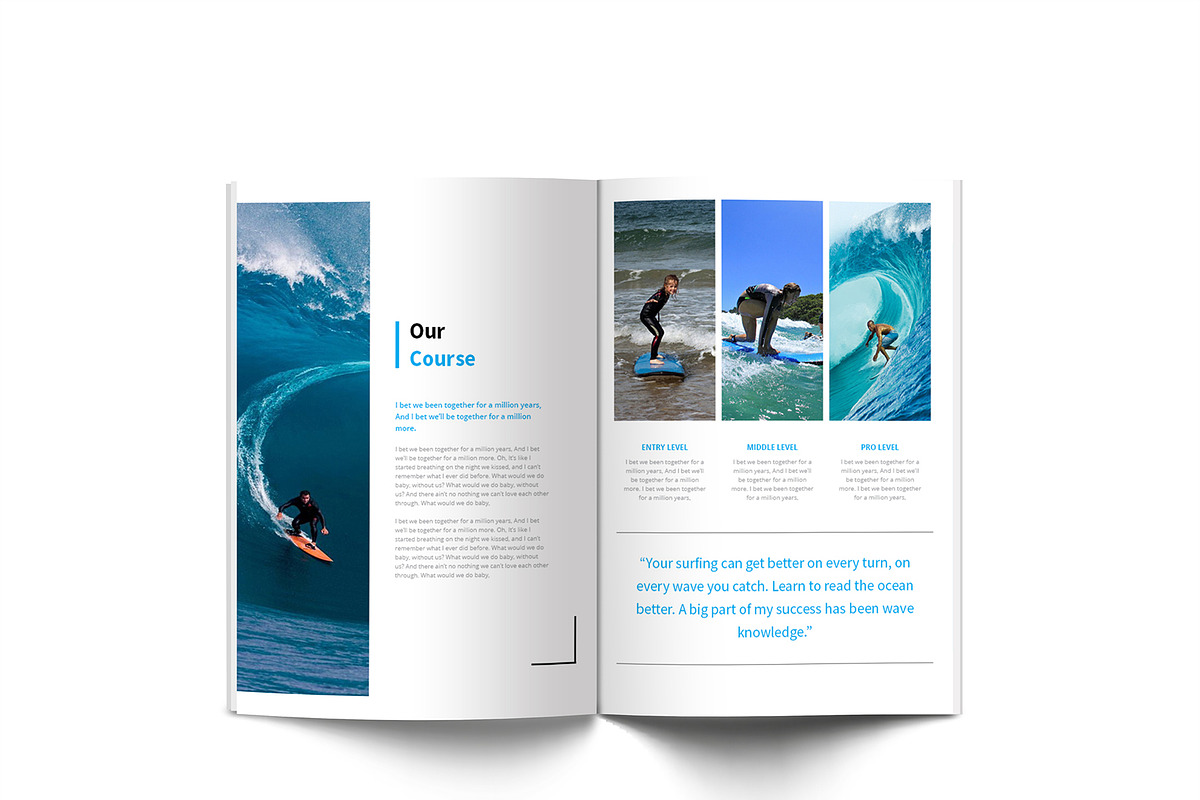 High Wave - Surfing A4 Brochure, a Brochure Template by Incools Stokie (Photo 10 of 13)