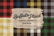 Vintage Buffalo Plaid Digital Papers, a Pattern Graphic by Indie Grace Design (Thumbnail 1 of 5)