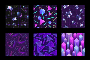 The 80's. Vector Graphic Set.