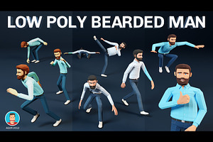 Low Poly Bearded Man