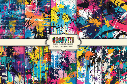 Urban Graffiti Wall Art Background, a Background Graphic by Pixeness