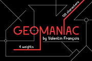Geomaniac, a Sans Serif Font by ValentinFrancois (Thumbnail 1 of 8)