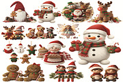 Crochet Xmas Character Animals PNG, an Object Graphic by Digi_Design_World (Thumbnail 5 of 7)
