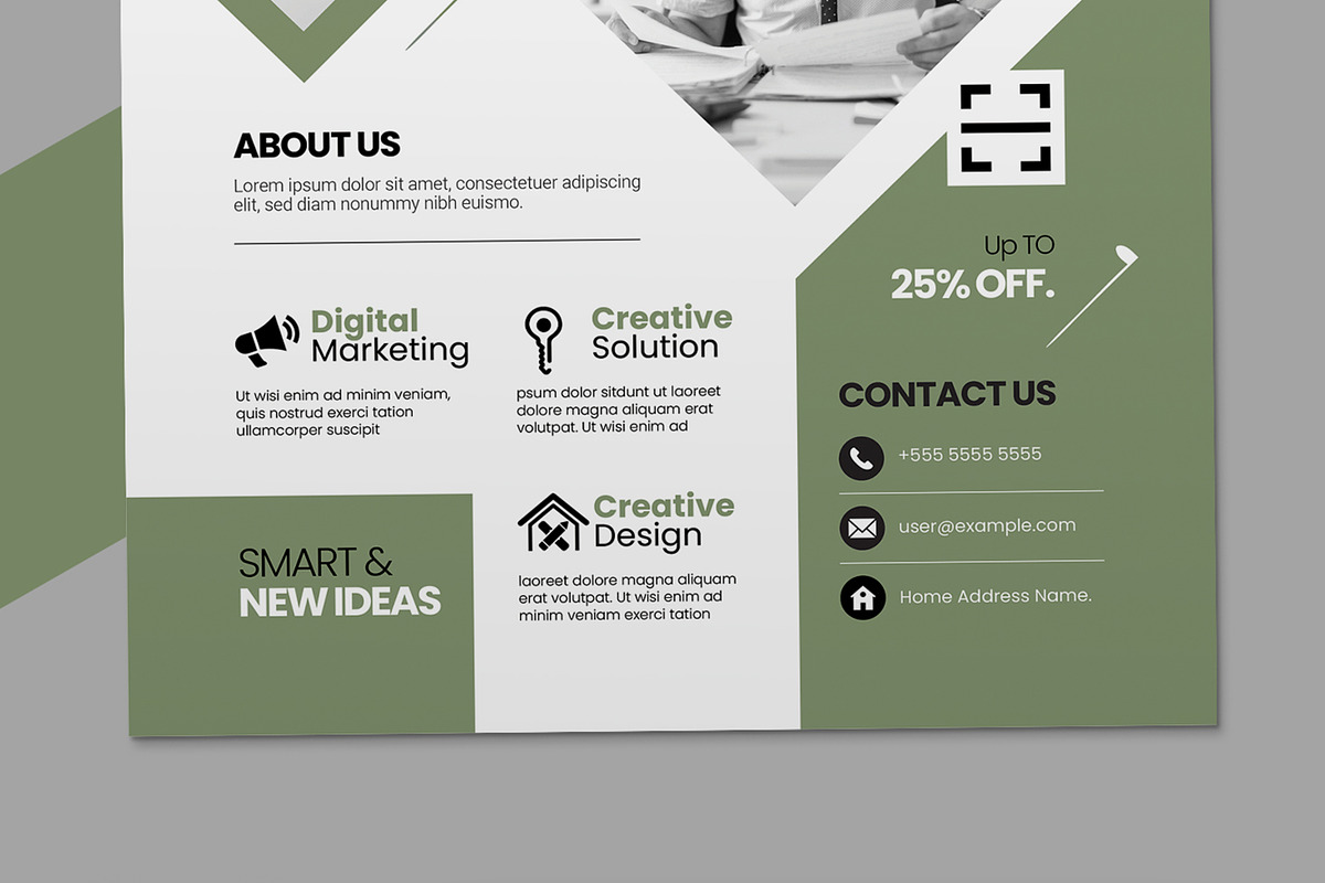 Corporate Business Flyer Template, a Stationery Template by ContestDesign (Photo 3 of 4)