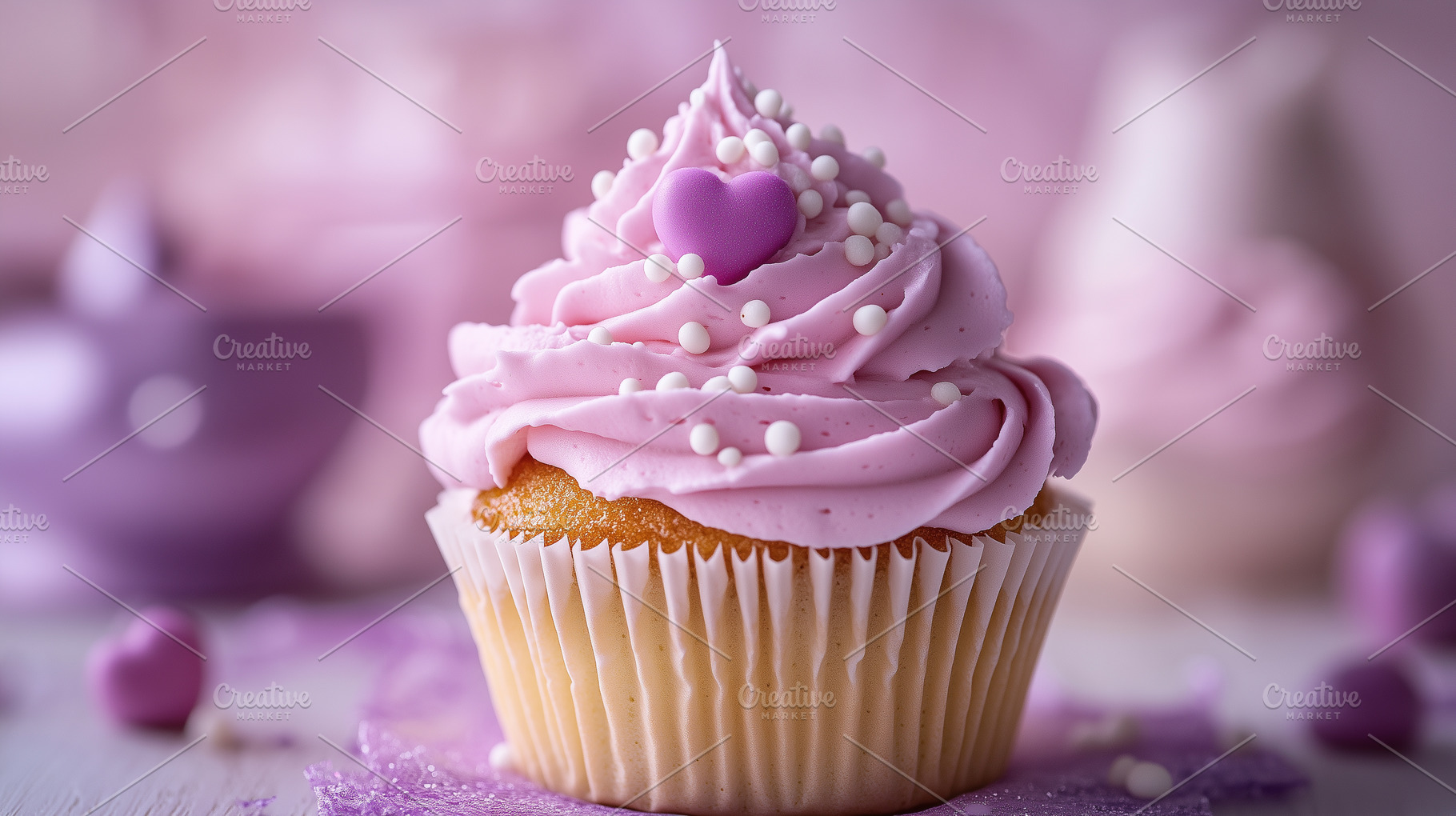 Beautifully decorated cupcake with, a Food & Drink Photo by MistyDay