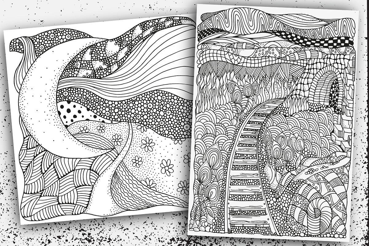 Black and white landscapes, a Texture Illustration by ImHope (Photo 10 of 15)