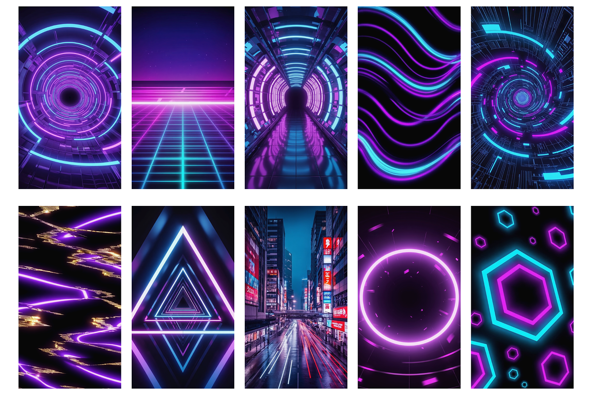Neon & Cyber Backgrounds, a Scene 3D Model by MarisoArt (Photo 3 of 4)