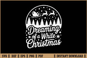 Dreaming of a White Christmas SVG, a Seasonal Illustration by Handy Arts Studio (Thumbnail 1 of 3)