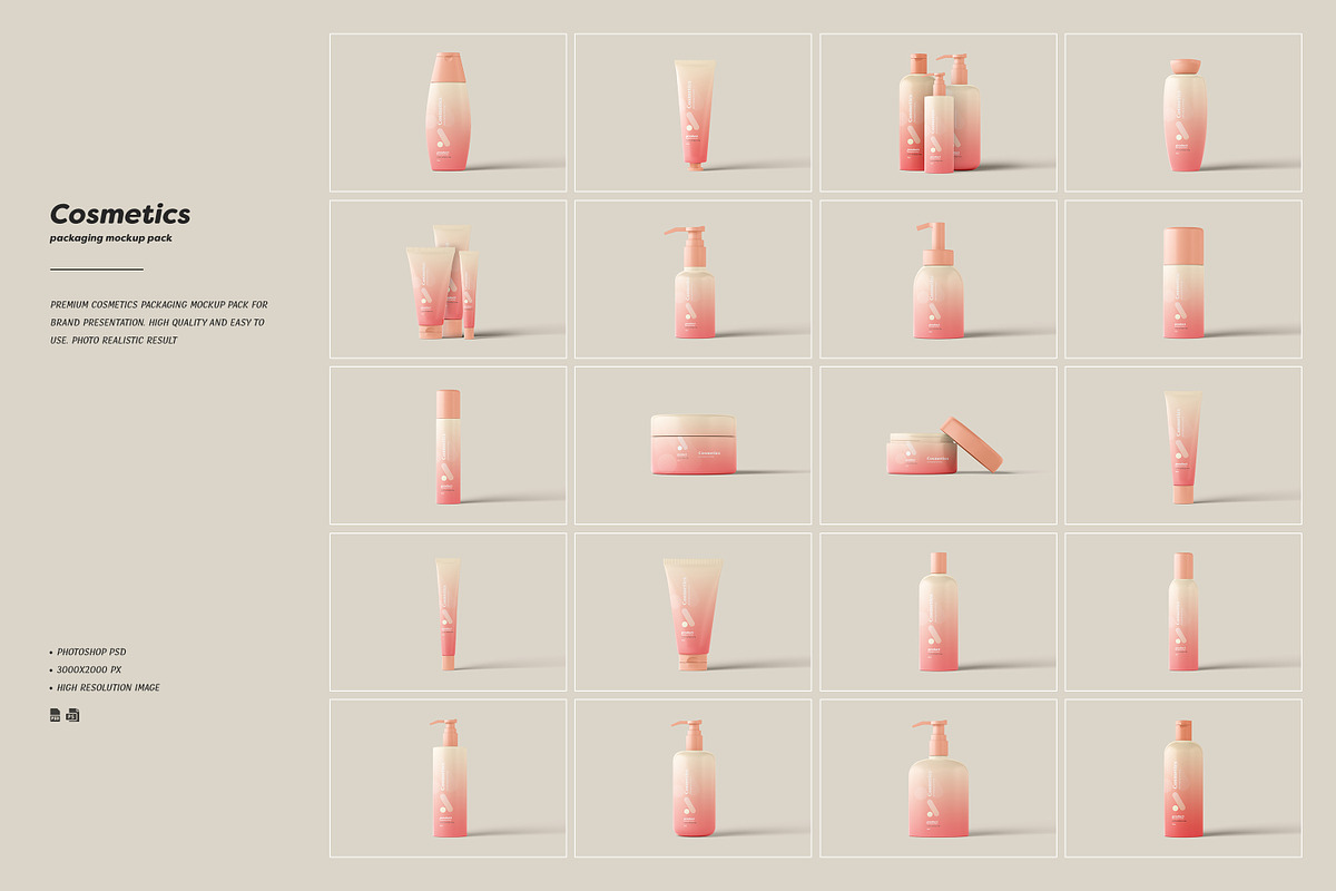 Cosmetics Packaging Mockup Pack, a Cups & Container Mockup by Toasin Studio (Photo 2 of 23)