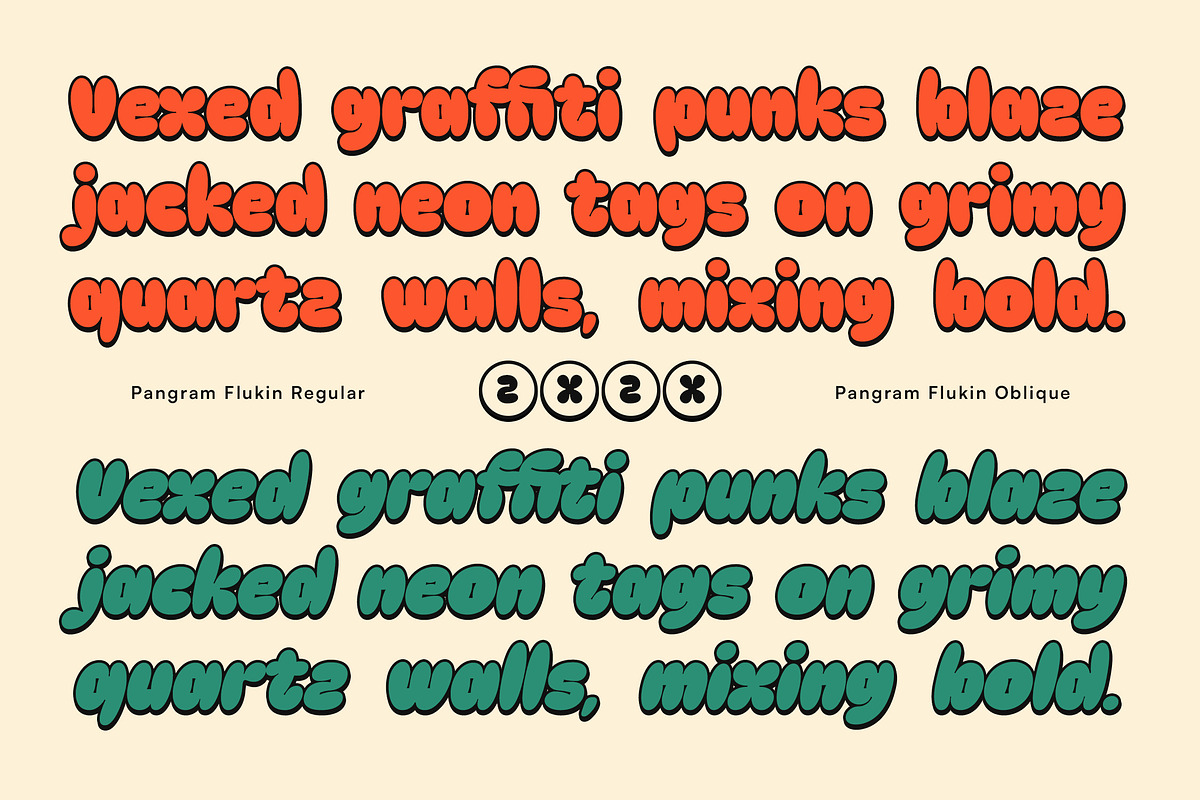 Flukin - Bubble Balloon Graffiti, a Sans Serif Font by Typia Nesia (Photo 4 of 13)