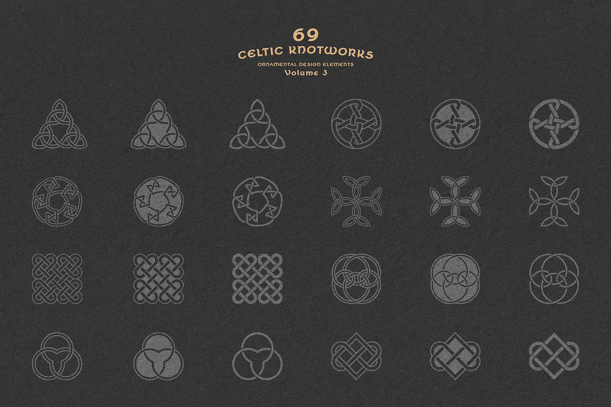 Celtic Knots & Ornaments Bundle 3, a Decorative Illustration by Seaquint (Photo 2 of 8)
