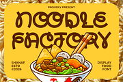 Noodle Factory Curly Food Font, a Font by PutraCetol Studio (Thumbnail 1 of 5)