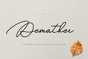 Demather Script, a Sans Serif Font by khurasan