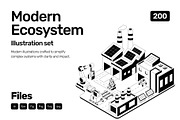 250 Modern Ecosystem Illustrations, a Technology Illustration by Brickclay (Thumbnail 1 of 16)