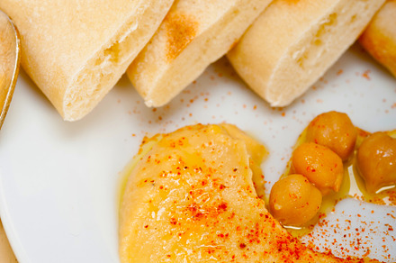 Hummus with pita bread, a Food & Drink Photo by keko64