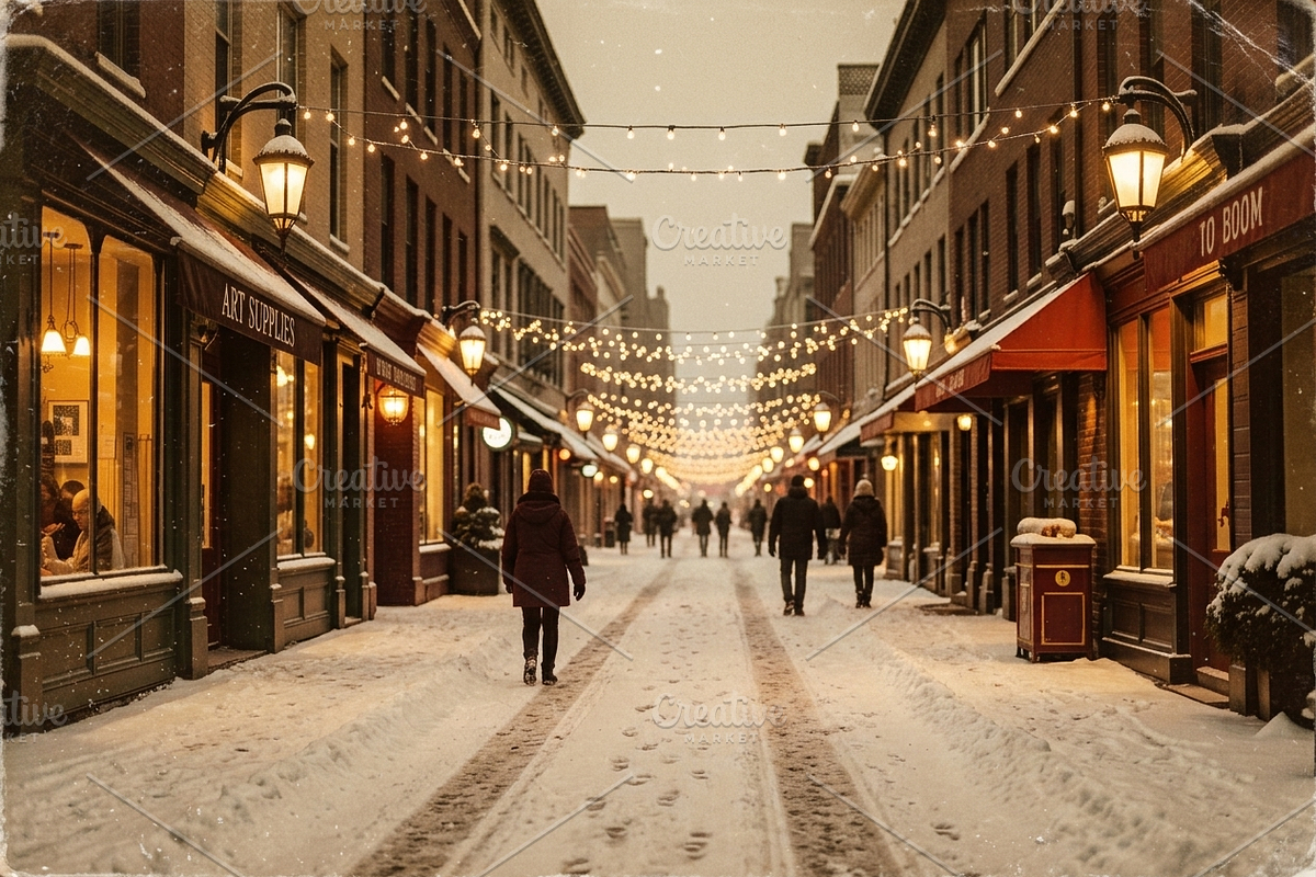Winter Street Lights | Stock Photo, a Holiday Photo by Aura Canyon HQ (Photo 2 of 6)