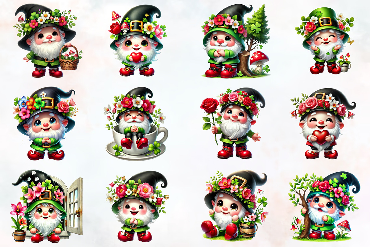 St. Patrick's Day Cute Gnome Sublima, an Illustration by RobertsArt (Photo 6 of 7)