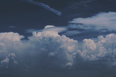 Blue clouds 4 stock photo