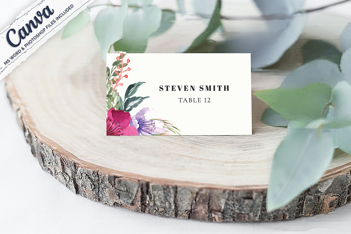 Canva Escort Card Template, an Invitation Template by ShineOnWedding (Photo 5 of 12)