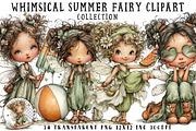 Whimsical Summer Fairy Clipart, an Illustration by OK Design (Thumbnail 1 of 6)