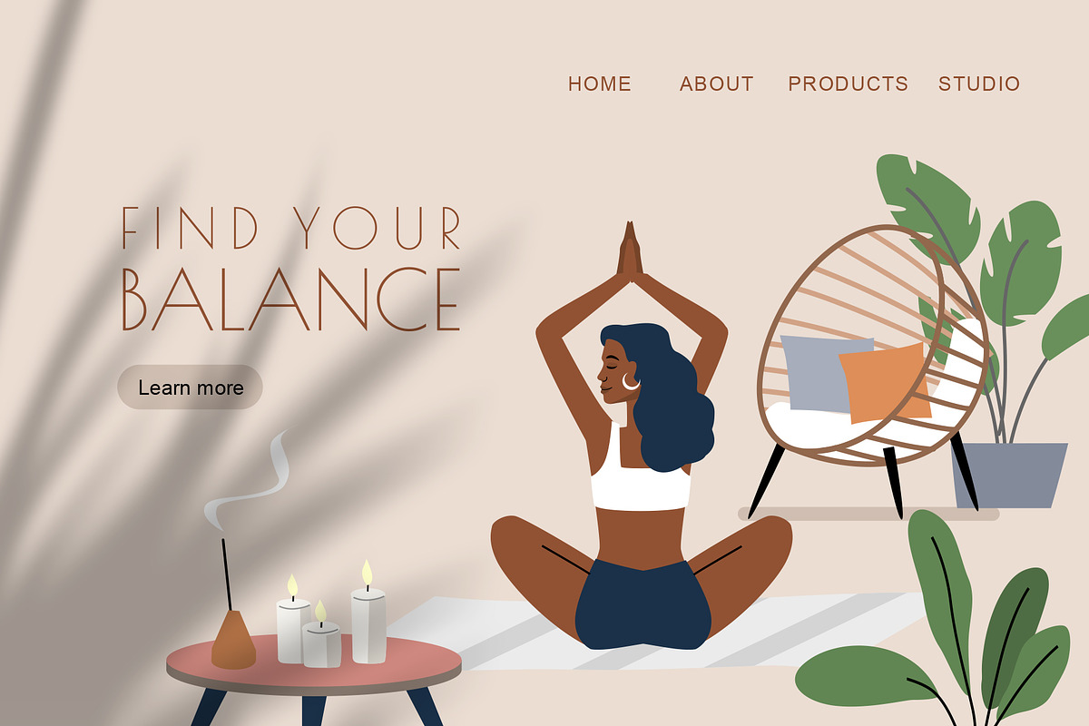 Relax & meditation. Vector woman set, a Person Illustration by bioraven (Photo 9 of 12)
