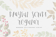 Playful Script Regular, a Script Font by Out of Step Font Company (Thumbnail 1 of 5)