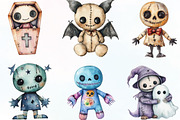 Halloween Voodoo Doll Clipart, an Illustration by CraftArtStudio (Thumbnail 3 of 6)