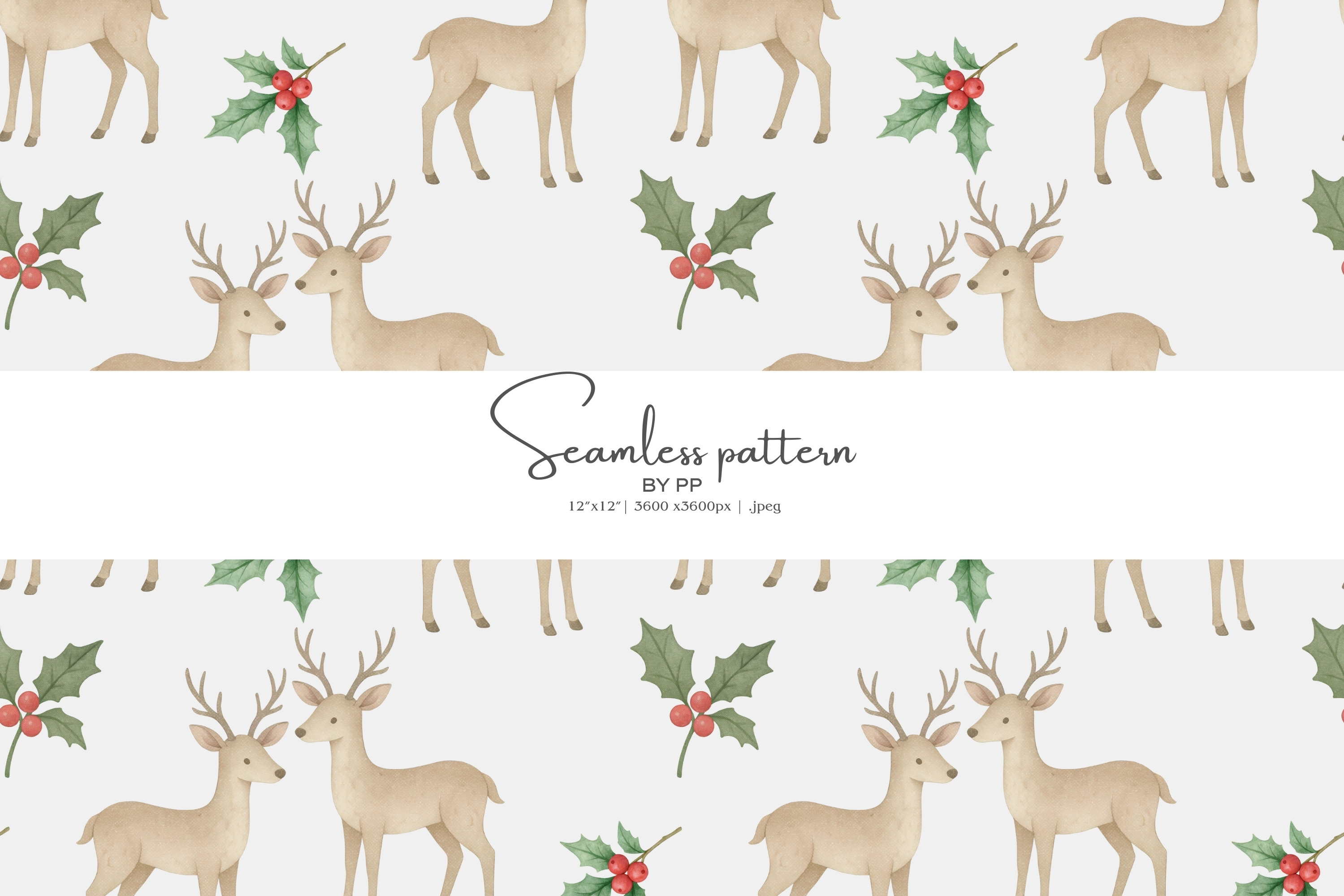 reindeer seamless pattern jpeg