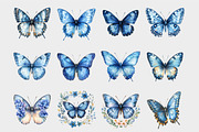 Watercolor Butterflies Clipart, a Seasonal Illustration by Design Market (Thumbnail 5 of 5)