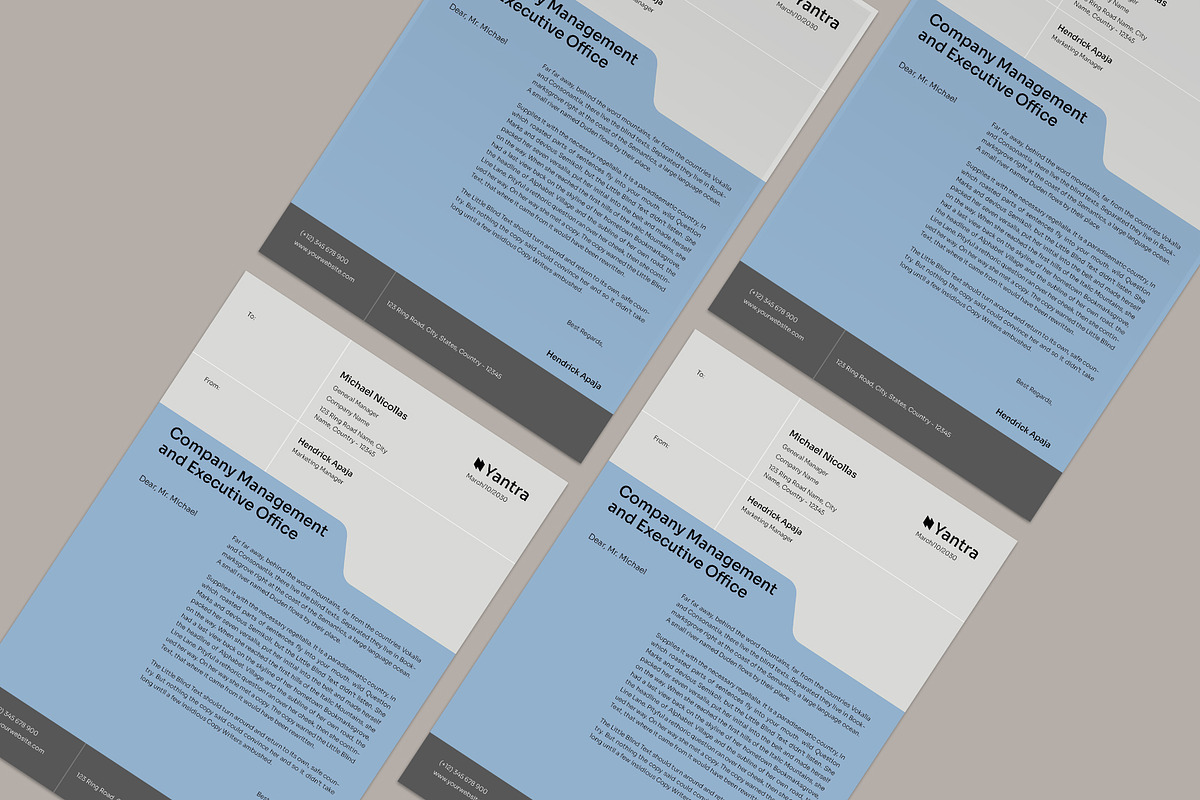 Simple Folder Theme Letterhead, a Stationery Template by Neermana (Photo 4 of 4)