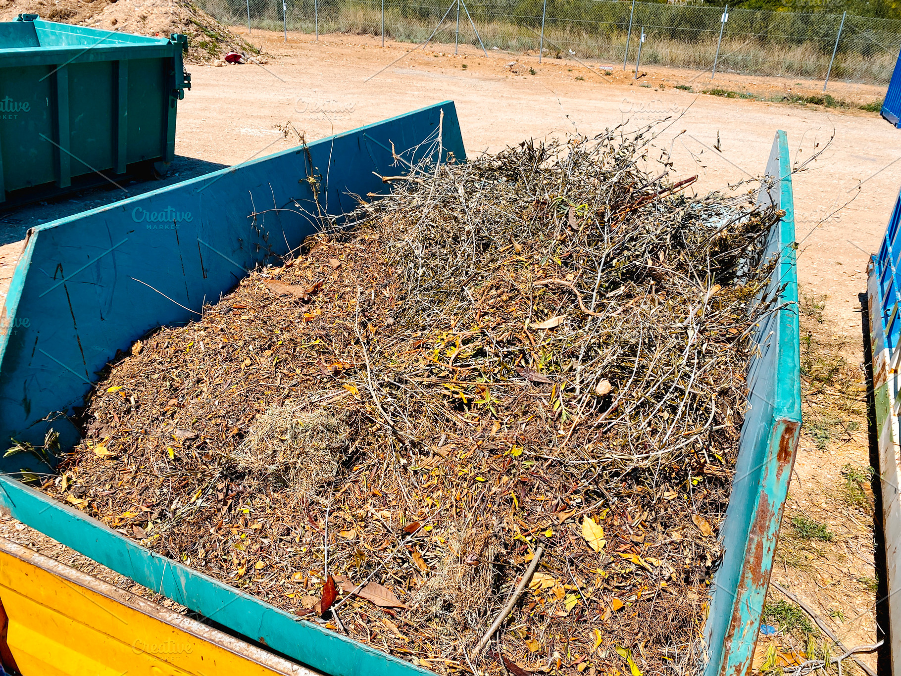 garden waste in a recycling container, a Photo by Nito