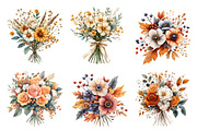 Autumn Wedding Flowers Bouquet Clipa, an Illustration by CreationArt (Thumbnail 2 of 5)