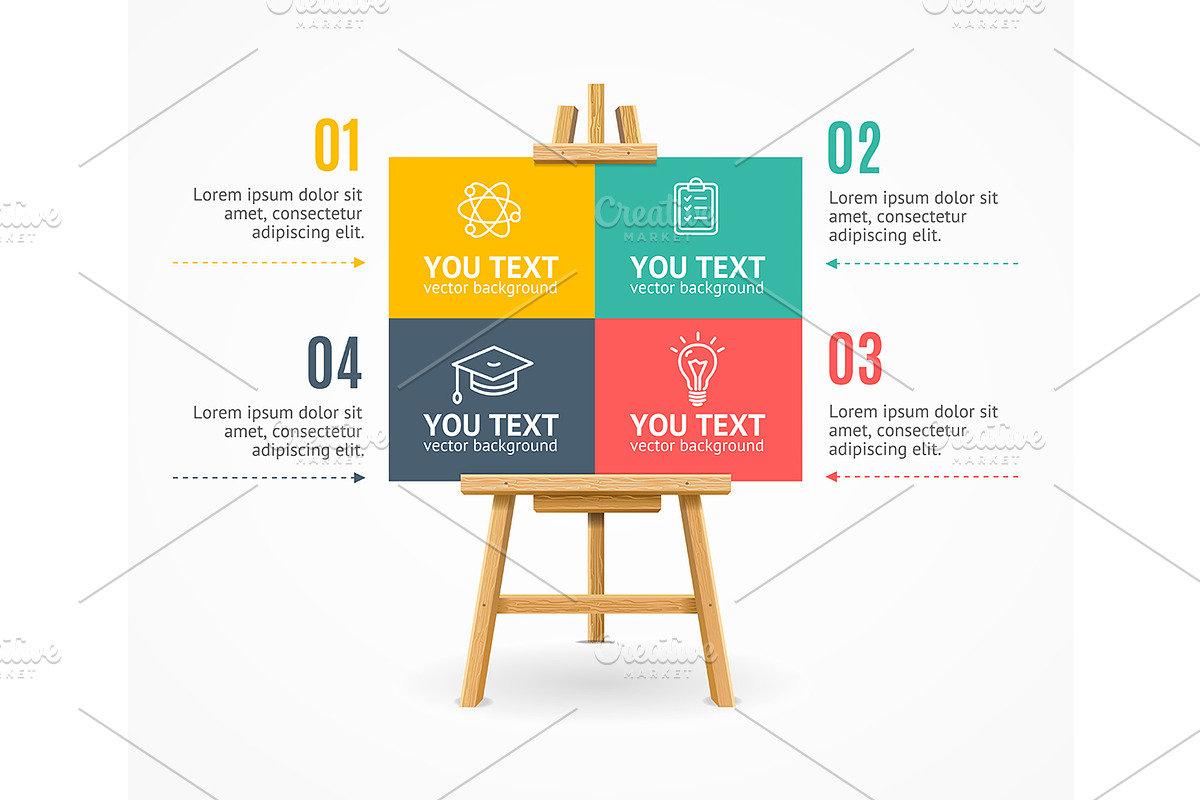 Wooden Easel Menu Infographic, an Education Illustration by More Shop ...