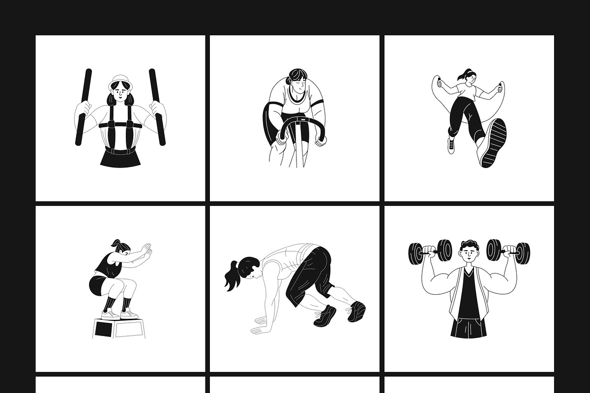 150 Fitness Illustrations, a Person Illustration by Vectors Market (Photo 11 of 13)