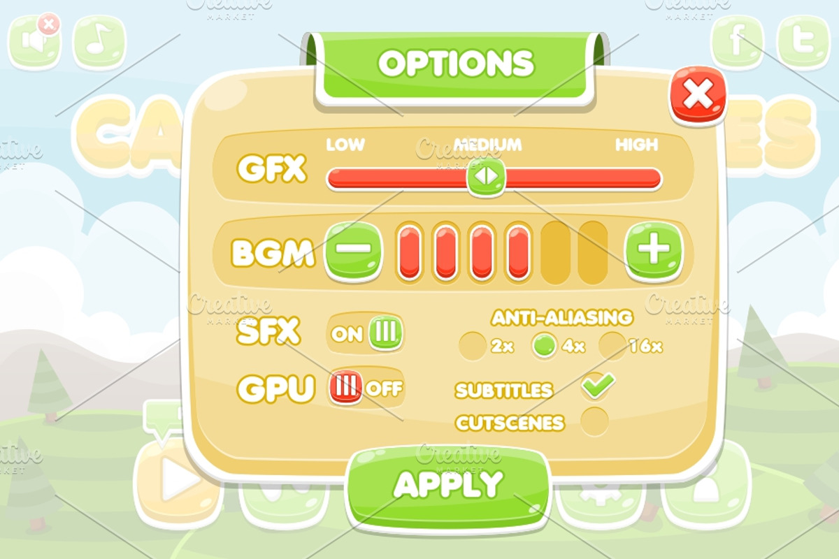 Cartoon Games GUI Pack 9, a Templates & Theme by pzUH (Photo 3 of 5)