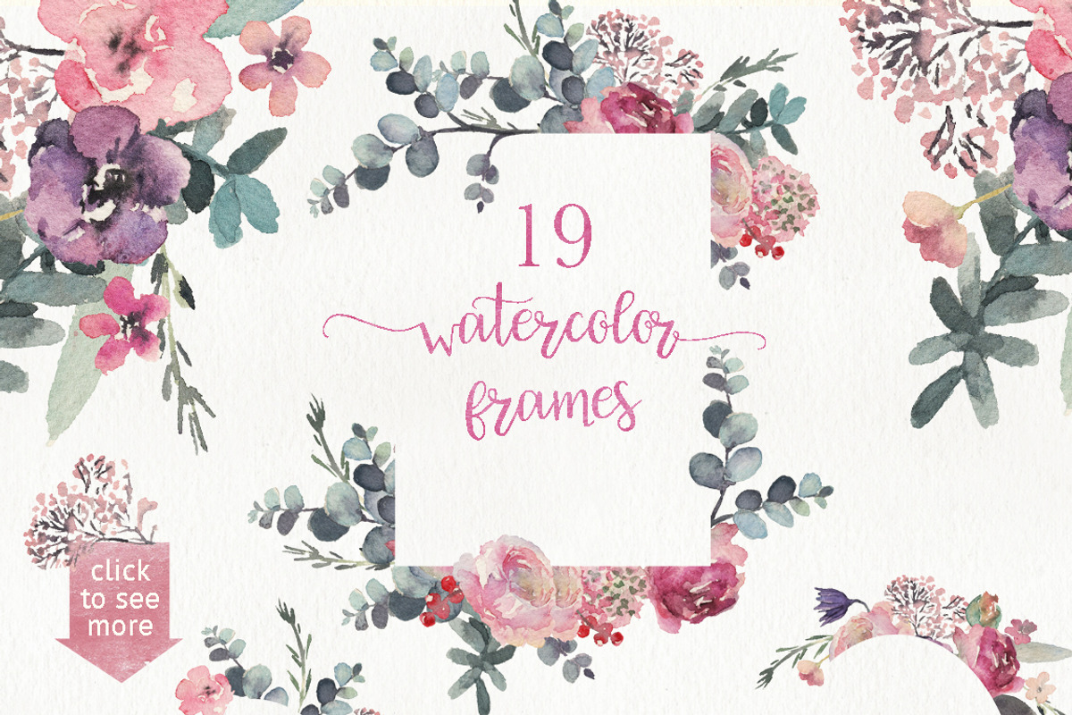 Pink Blush Floral Flower Set, a Decorative Illustration by Veris Studio (Photo 6 of 9)