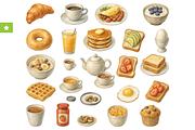 Breakfast Food and Drink Collection, an Object Graphic by RT Studio (Thumbnail 1 of 4)