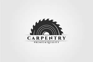 Vintage Carpentry Logo Vector Design