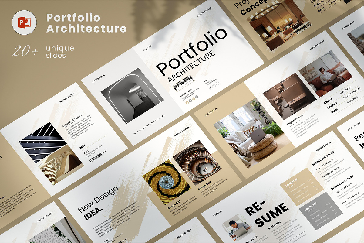 Architecture Portfolio Template, a Presentation Template by Pradaxa (Photo 1 of 5)