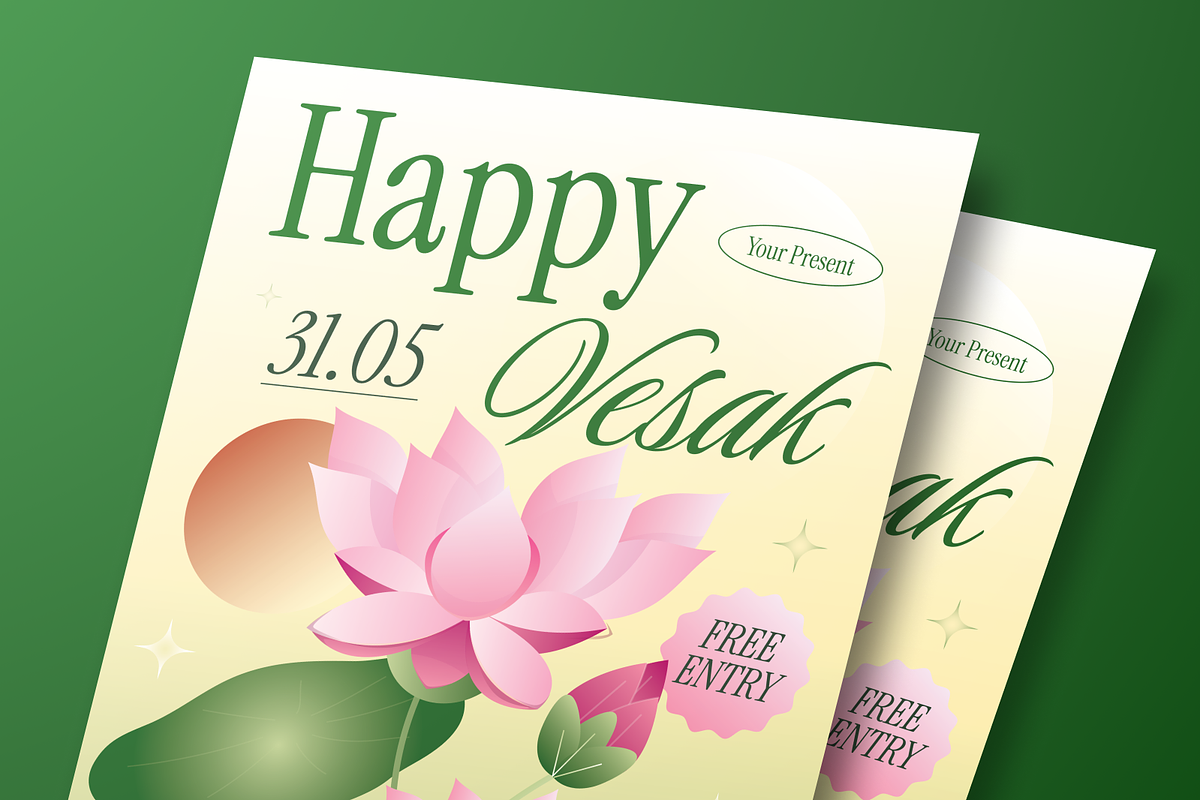 Vesak Day Flyer Set, a Flyer Template by Annora Studio (Photo 3 of 6)