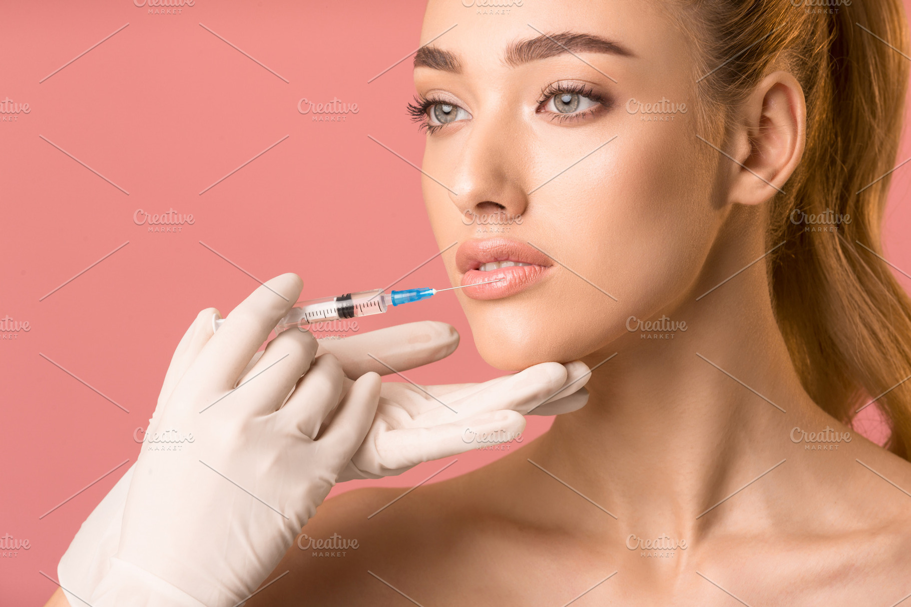 Pretty Girl Receiving Beauty Injecti, a Background Photo by Prostock-Studio